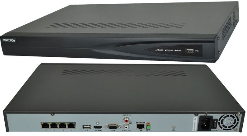 DS-7604NI-I1/4Pネットワークビデオレコーダー カメラx3 DS-7604NI-I1